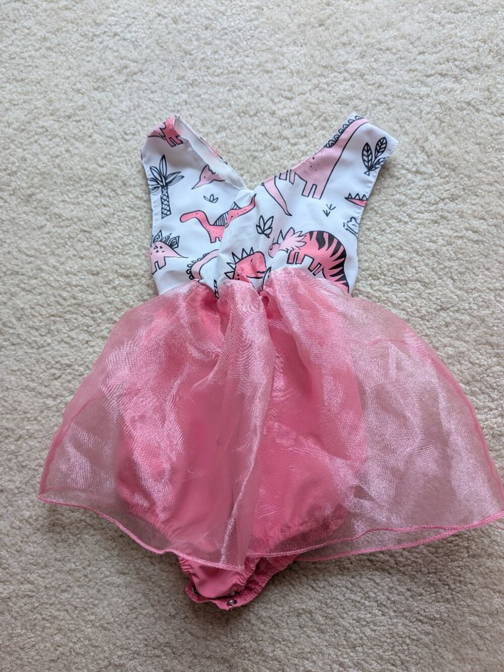 NEW 18-24 mo toddler dinosaur tutu tank dress party bodysuit leotard baby onesie